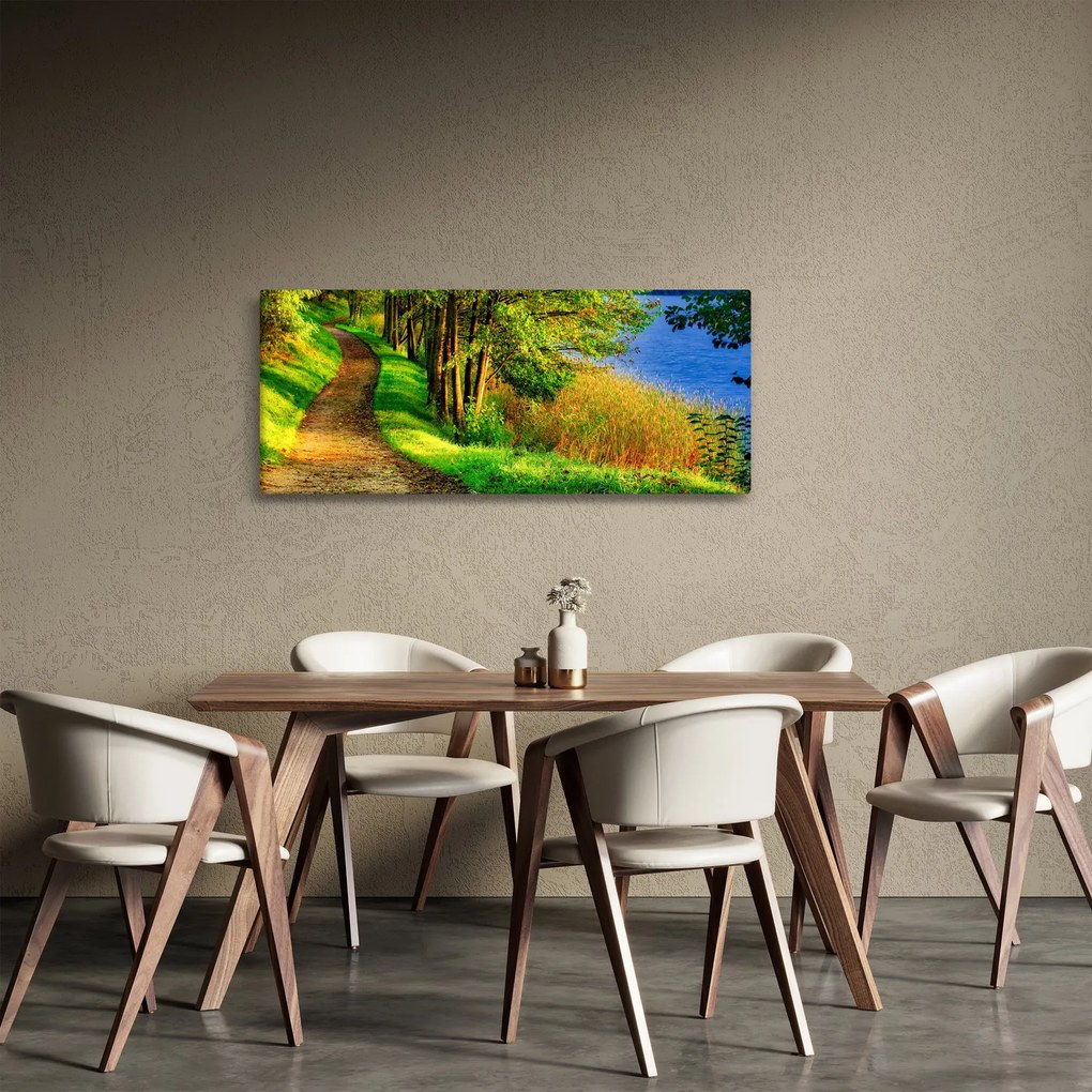 Obraz chodníky pozdĺž vody (120x50 cm)