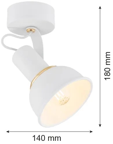 Argon 4899 - Bodové svietidlo TWIST 1xE14/7W/230V biela/zlatá