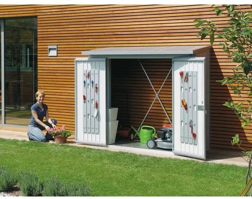 Dverový set pre prístrešok na drevo Biohort Woodstock 230 tmavosivý metalický