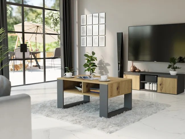 Moderný konferenčný stolík 58 x 90 x 55 cm artisan