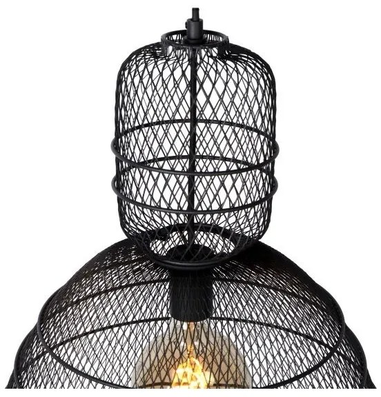Lucide 78395/01/30 - Luster na lanku GASSET 1xE27/60W/230V čierna