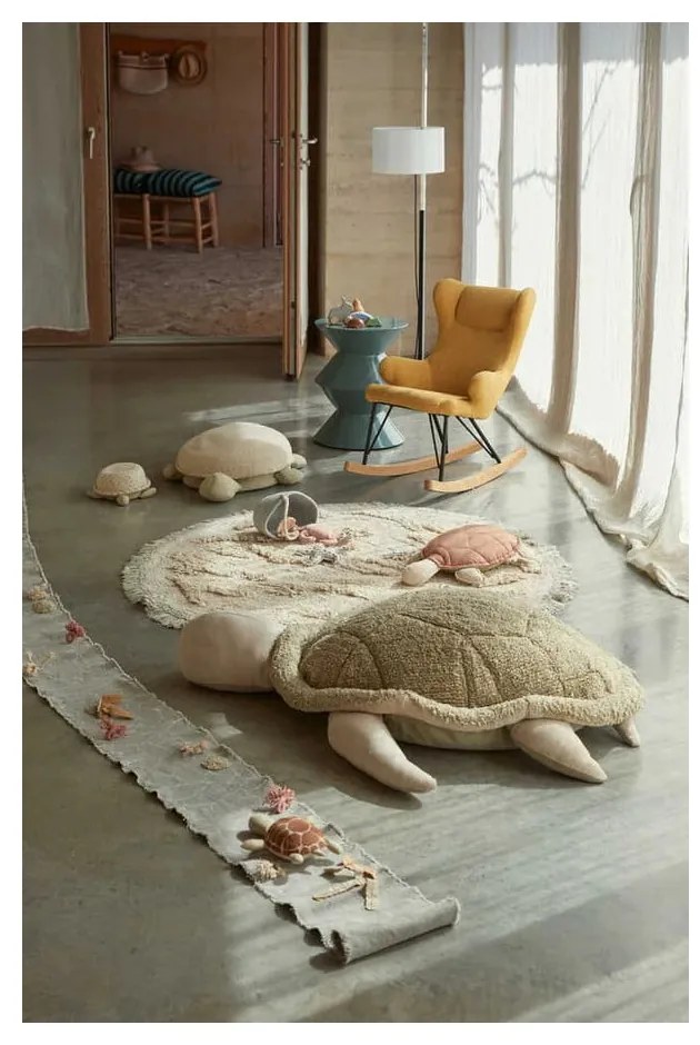 Béžový bavlnený detský hrací koberec ø120 cm Island – Lorena Canals