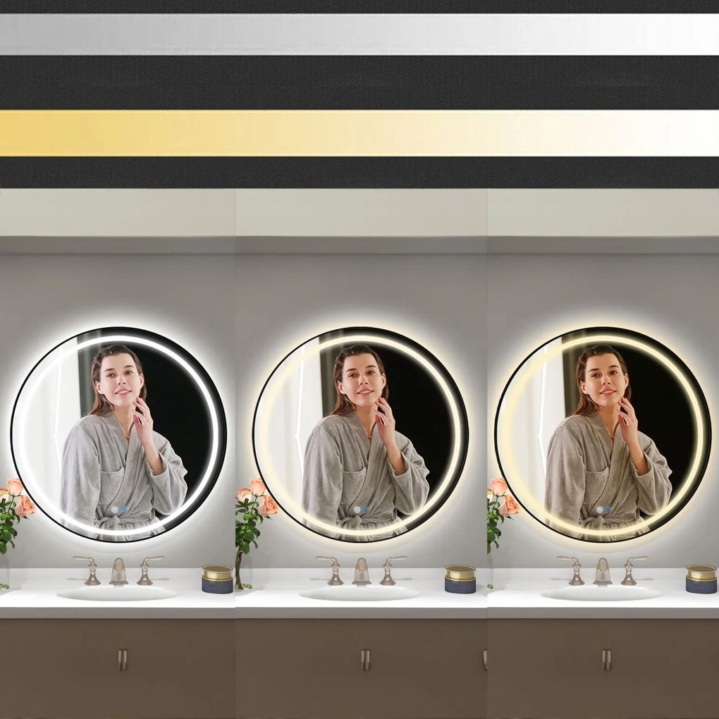 Rea Zrkadlo LED 50cm MMJ Black