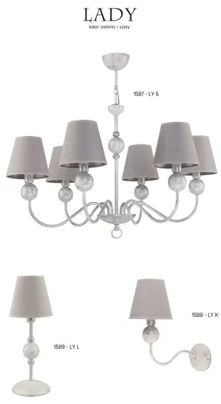 Jupiter 1589 - LY L BI - Stolná lampa LADY E14/40W