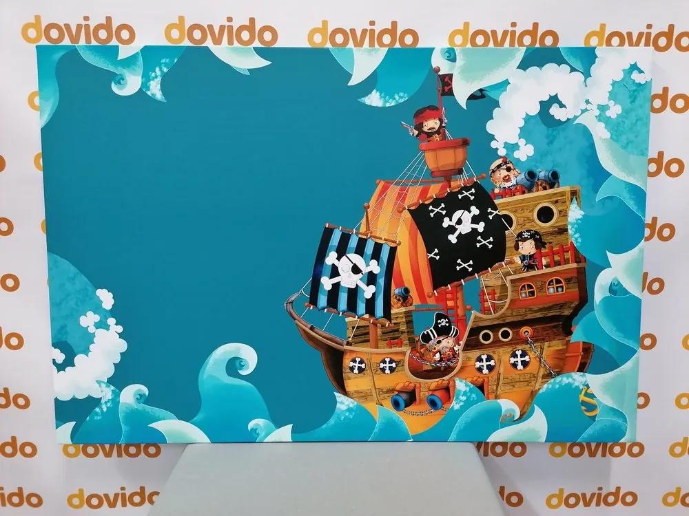 Obraz pirátska loď na mori - 90x60