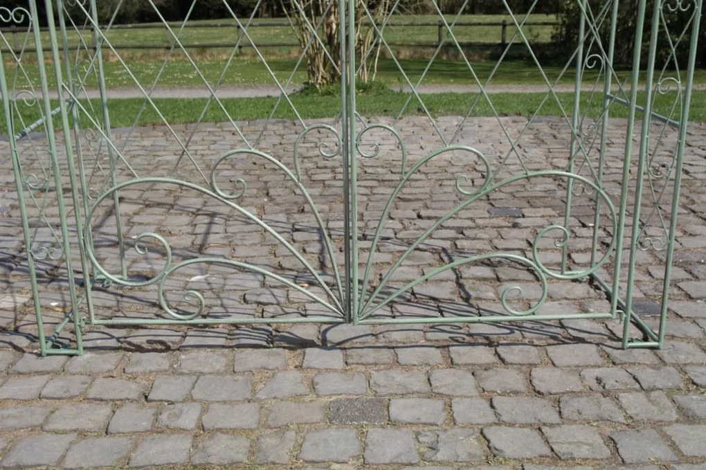 Oblúk na ruže Mel s bránkou - Zelená antik