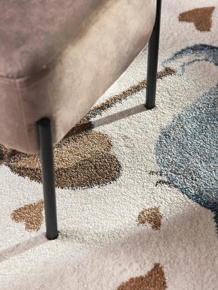 Villeroy & Boch, Detský kusový koberec Villeroy & Boch Boho Kids 106303 Cream Multicolor kruh, 160x160 (priemer) kruh, biela, viacfarebná, detská izba