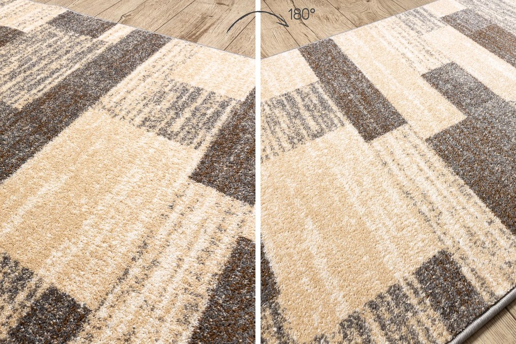 Behúň KARMEL Dosky sivo - hnedý