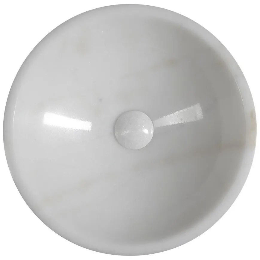 Sapho Sapho, BLOK kamenné umývadlo priemer 40cm, biely mramor, leštený, 2401-34