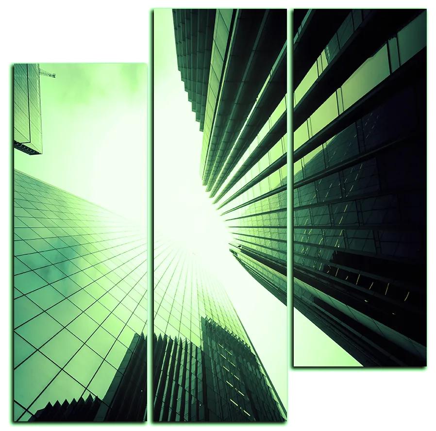 Obraz na plátne - Perspektíva mrakodrapu - štvorec 3252ZC (105x105 cm)