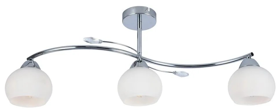 Luster na tyči CONNOR 3xE27/15W/230V lesklý chróm/biela
