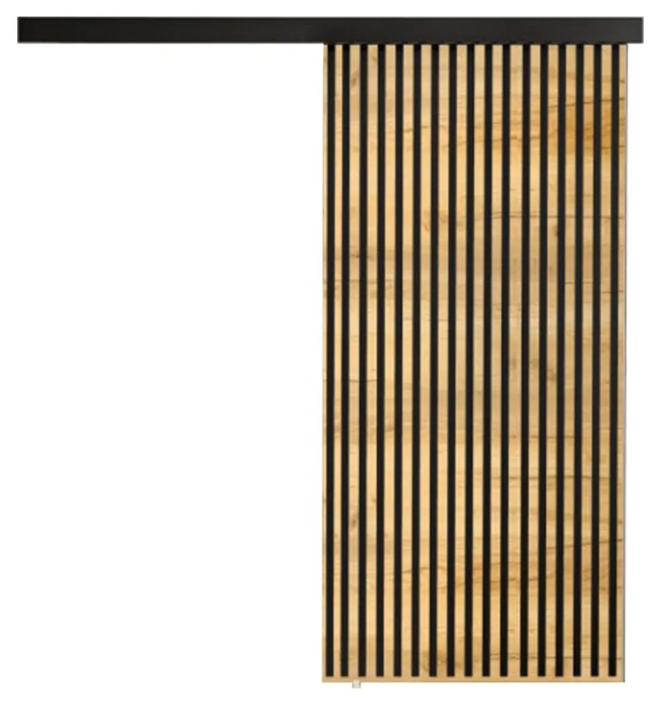 Interiérové posuvné dvere Boxdis 90, Farba:: Dub craft zlatý/Čierna