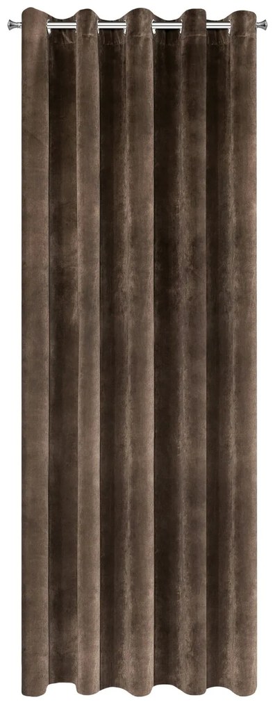 ZATEMŇOVACÍ ZÁVES NA KRÚŽKOCH VILLA 140X250 CM HNEDÁ