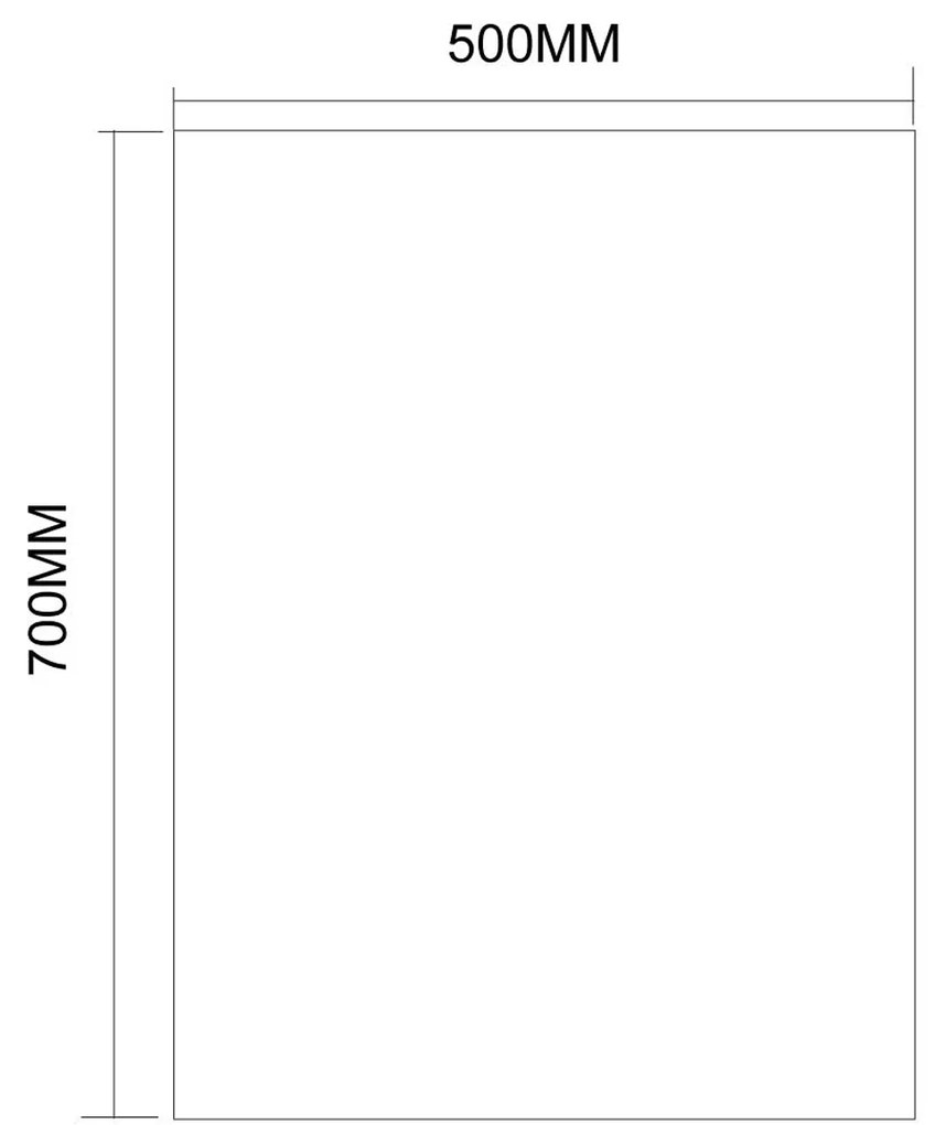 Aqualine Aqualine, Zrkadlo 50x70cm, obdĺžnik, bez uchytenia, 22492