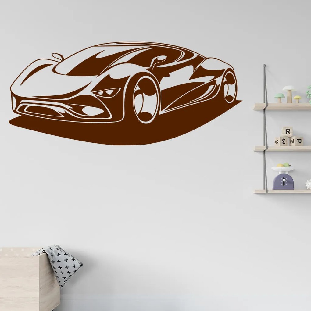 Veselá Stena Samolepka Auto budúcnosti Farba: fialová, Veľkosť: 100 x 45 cm
