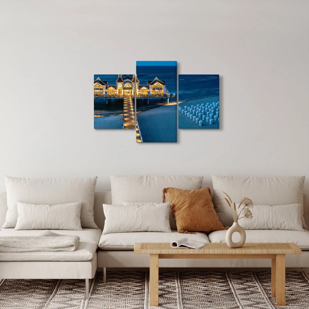 Obraz - hotel na pláži (90x60 cm)