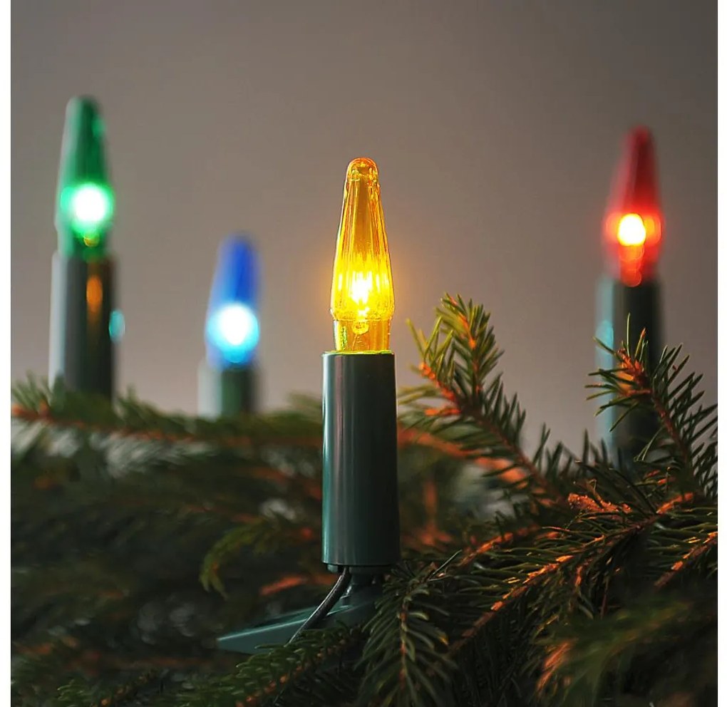 Vianočná reťaz ASTERIA 16xE10 13,5m multicolor