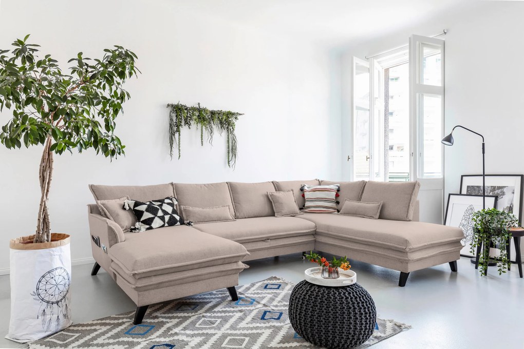XXXLutz SEDACIA SÚPRAVA, textil, taupe P & B - Sedačky - 002330007210