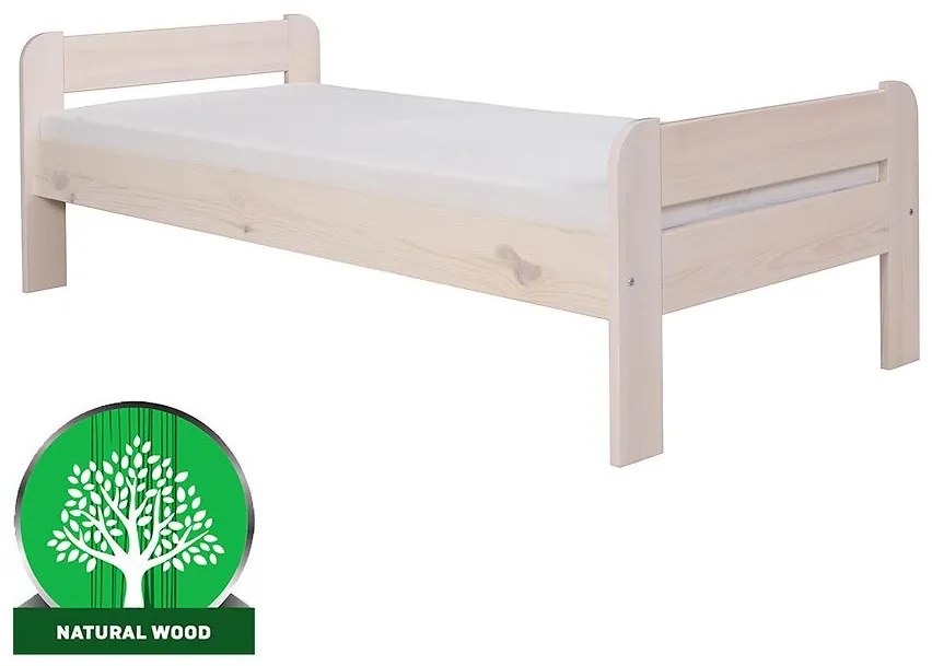 Posteľ Alex 90x200 borovica morená bielená