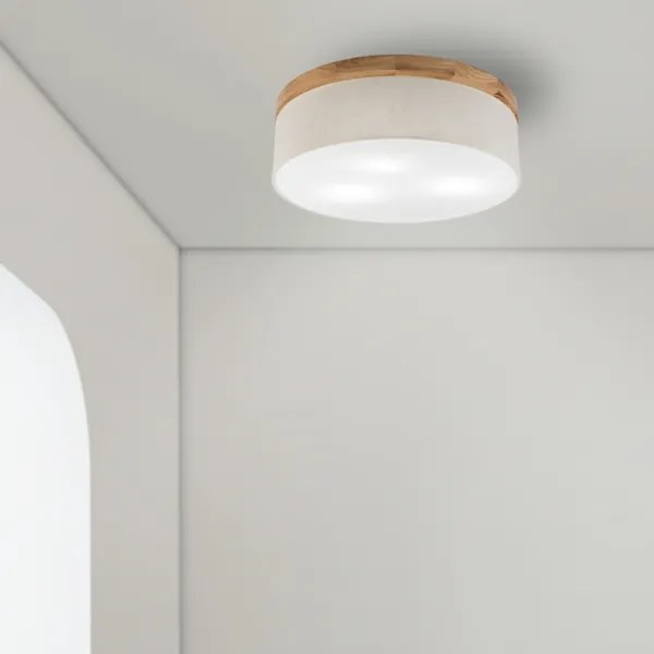 Brilagi - LED Stropné svietidlo BELLADONNA 3xE27/15W/230V pr. 50 cm krémová/dub