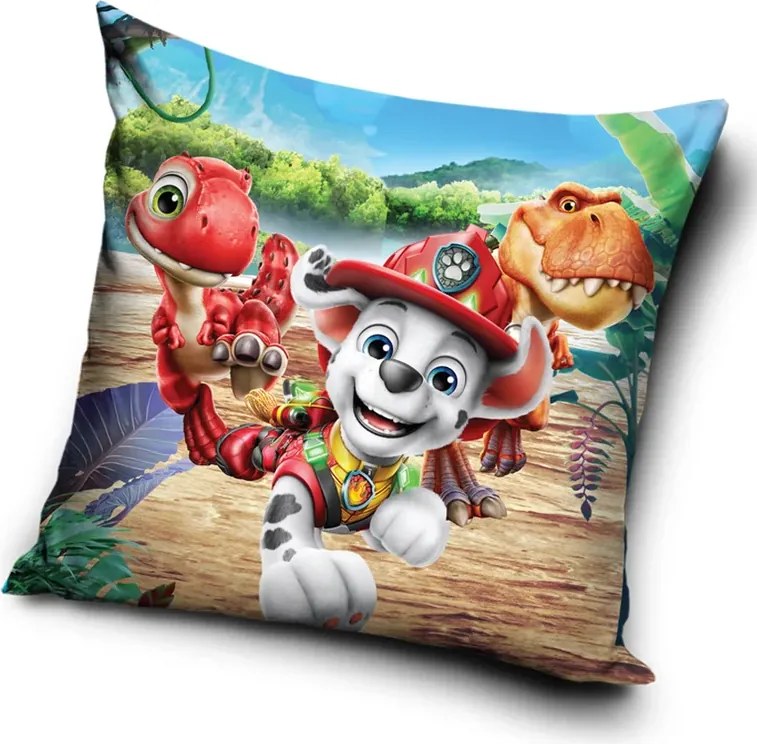 Carbotex Obliečka na vankúšik 40x40 cm - Labková patrola Dino v akcii