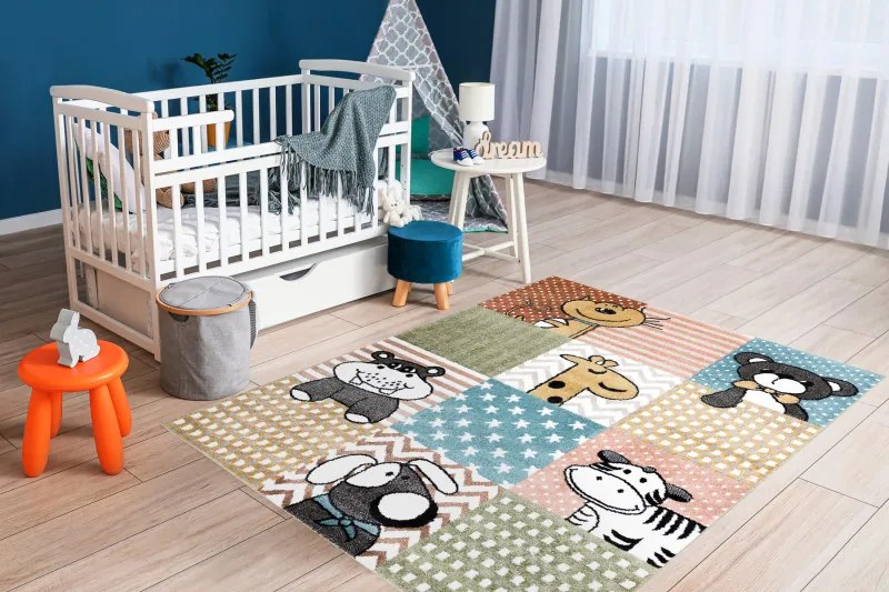 Detský kusový koberec Fun Pets multi, 200x290, viacfarebná, detská izba, Dywany Łuszczów