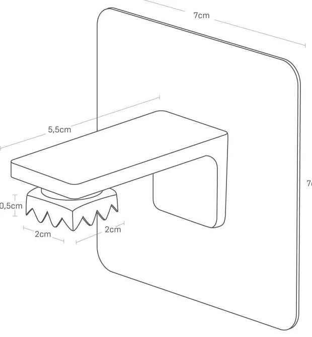 Biely samodržiaci plastový magnetický držiak mydla Film Hook – YAMAZAKI
