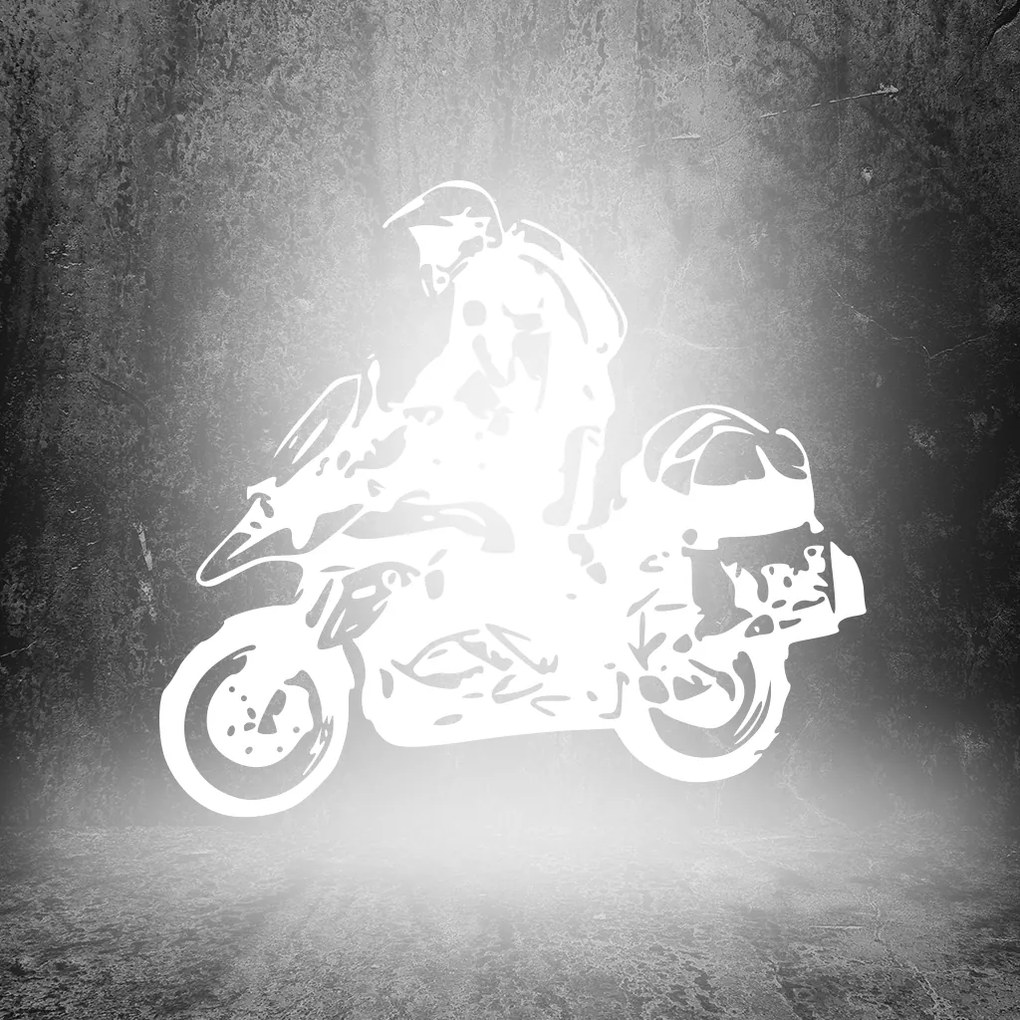 Veselá Stena Samolepka Motorka BMW GS Enduro Farba: růžová, Veľkosť: 100 x 90 cm