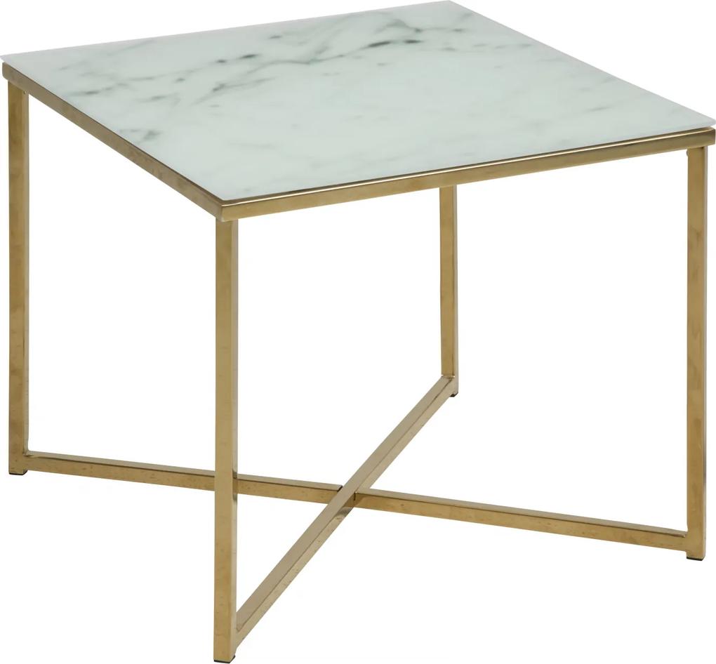 Bighome - Príručný stolík ALISMA 50 cm, biela