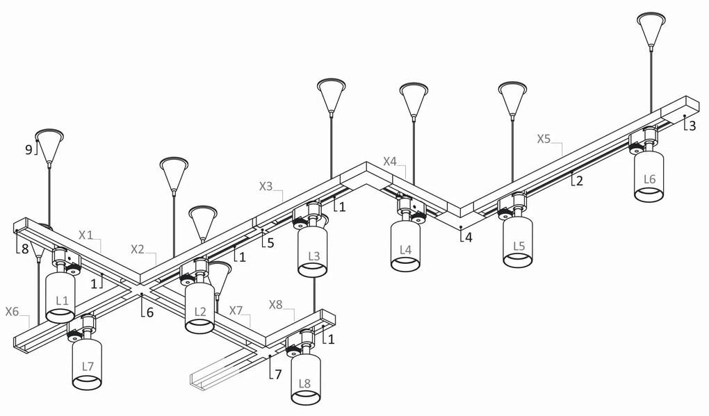 Svietidlo do lišty 8997 Nowodvorski IRIS LED 7 W 4000K biela