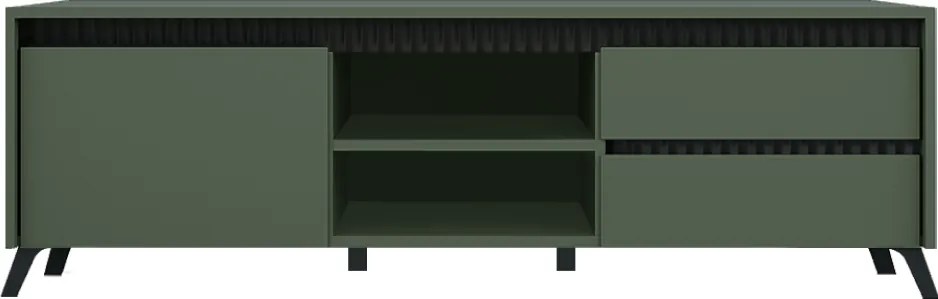 TV stolík, smoke zelená/čierna, LONGY RTV1K2So