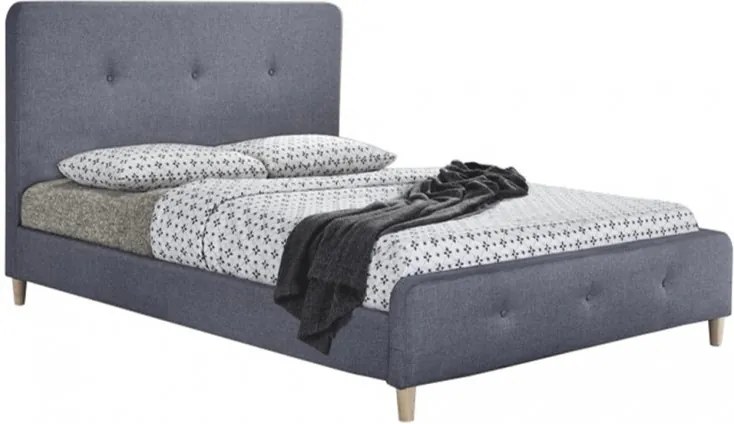 Manželská posteľ COLON 160x200 cm sivá Matrac: Bez matrace