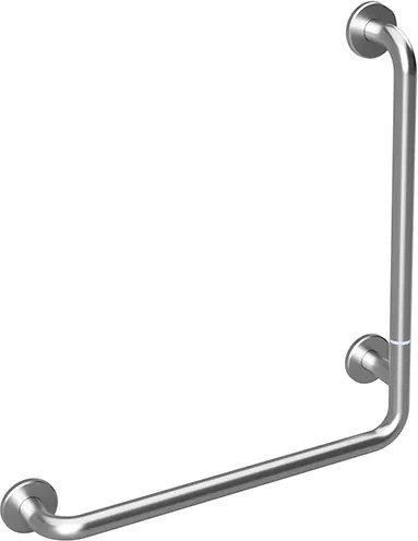 Bemeta Design HELP: Madlo, 680 mm, v tvare L, pravé, skladané, s krytkou, nerez, mat - 301153062