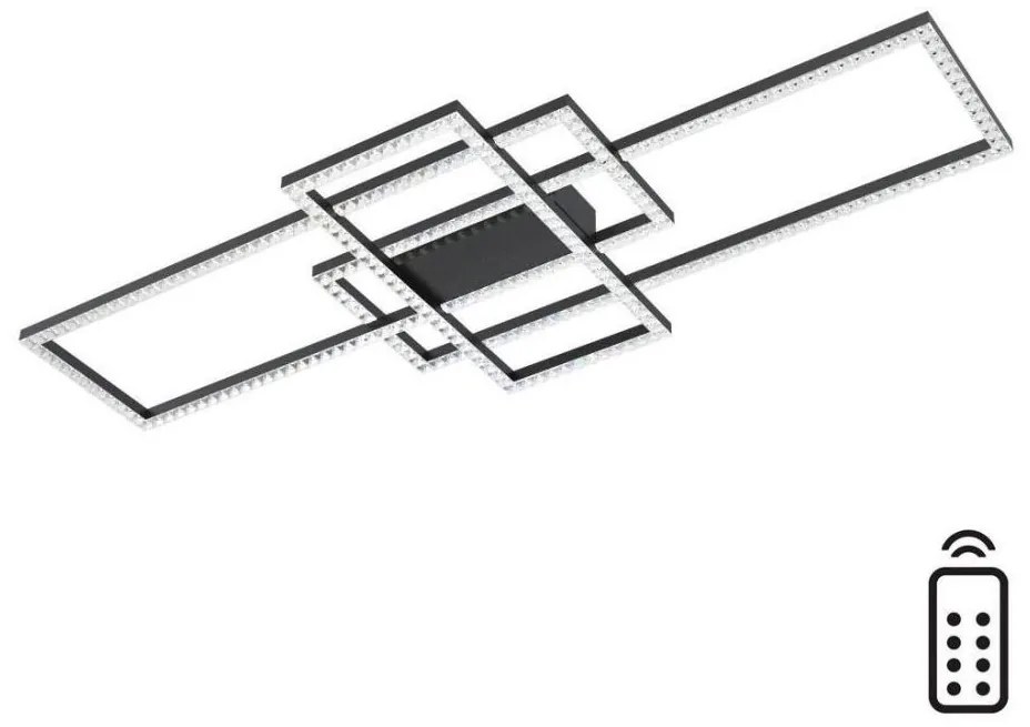 Zuma Line MX7907-3B-3BT- LED Stropné svietidlo ERVI LED/52W/230V 2700-6000K čierna ZL0456