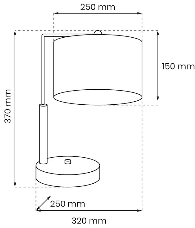 Stolná lampa Lino, 1x ľanové tienidlo, w
