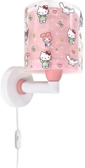 Dalber 41259 - Detská nástenná lampa HELLO KITTY&FRIENDS 1xE27/15W/230V ružová