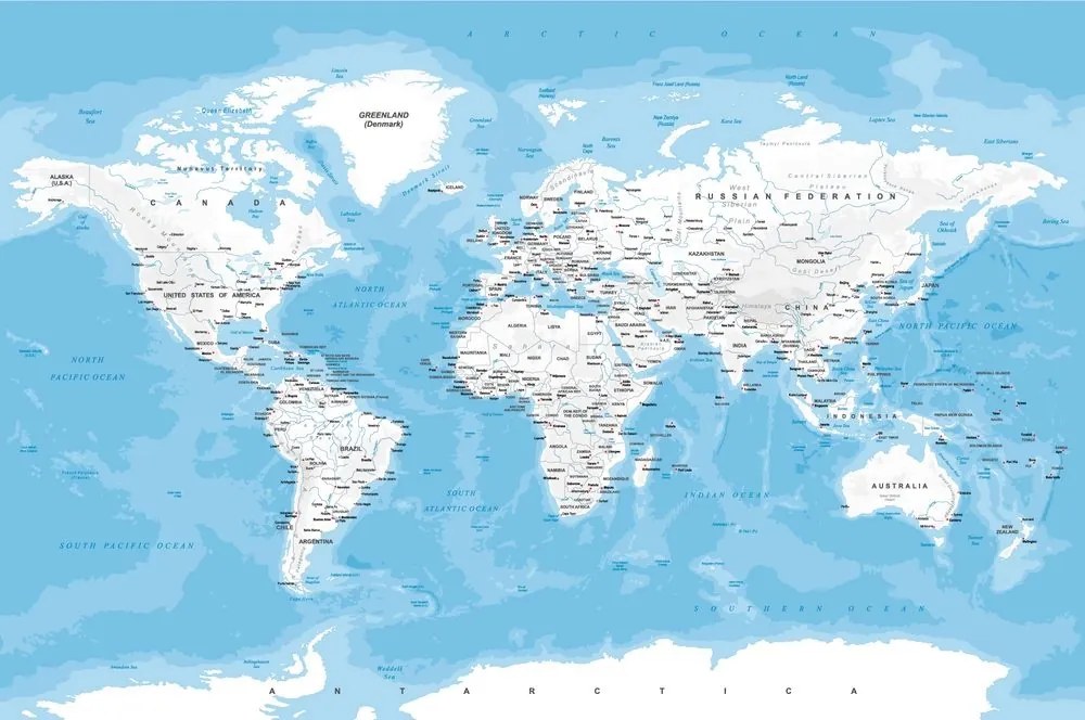 Samolepiaca tapeta štýlová mapa sveta - 450x300