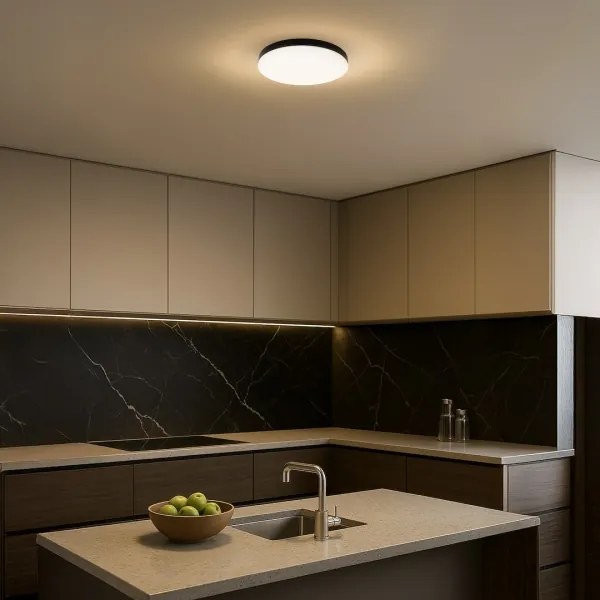 LED Kúpeľňové stropné svietidlo so senzorom MAYA LED/13W/230V IP44 čierna