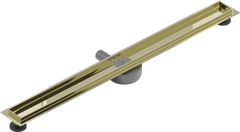 Mexen Flat 360, telo žľabu s rotačným sifónom 80 cm, zlatá lesklá, 1540080