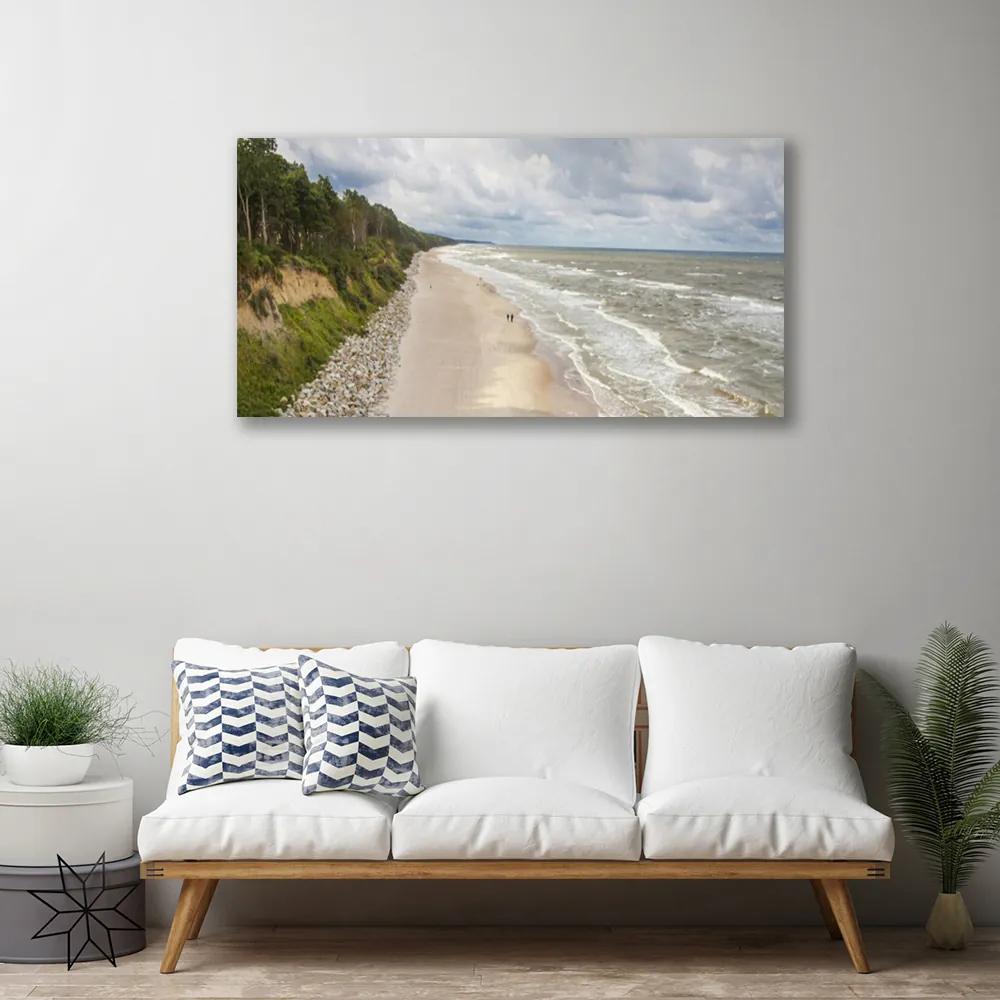 Obraz na plátne Pláž more strom príroda 140x70 cm