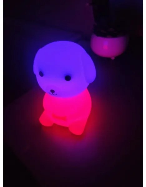LED RGB stmievateľné dobíjacie detské nočné svetlo LED/2,5W/5V 3000K 1200 mAh pes
