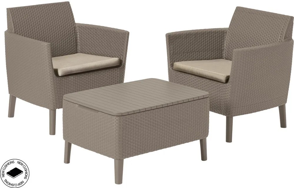 Záhradný balkónový set SALEMO BALCONY Allibert Hnedá