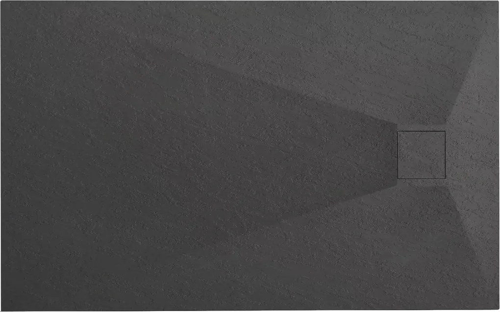 Rea Magnum Black, sprchová vanička 1000×800×25 mm, čierna matná, REA-K3907
