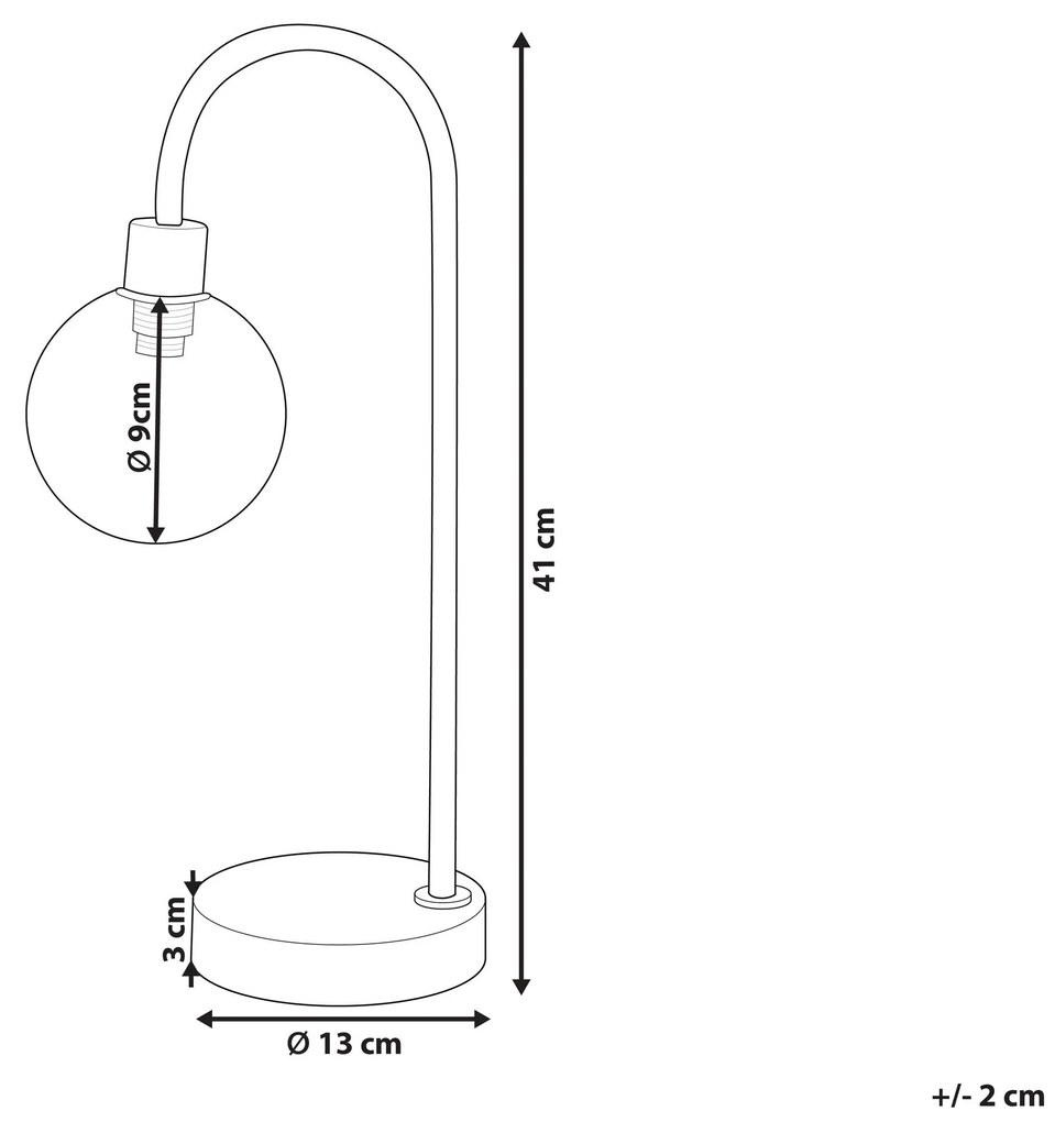 Stolná lampa strieborná RAMIS Beliani