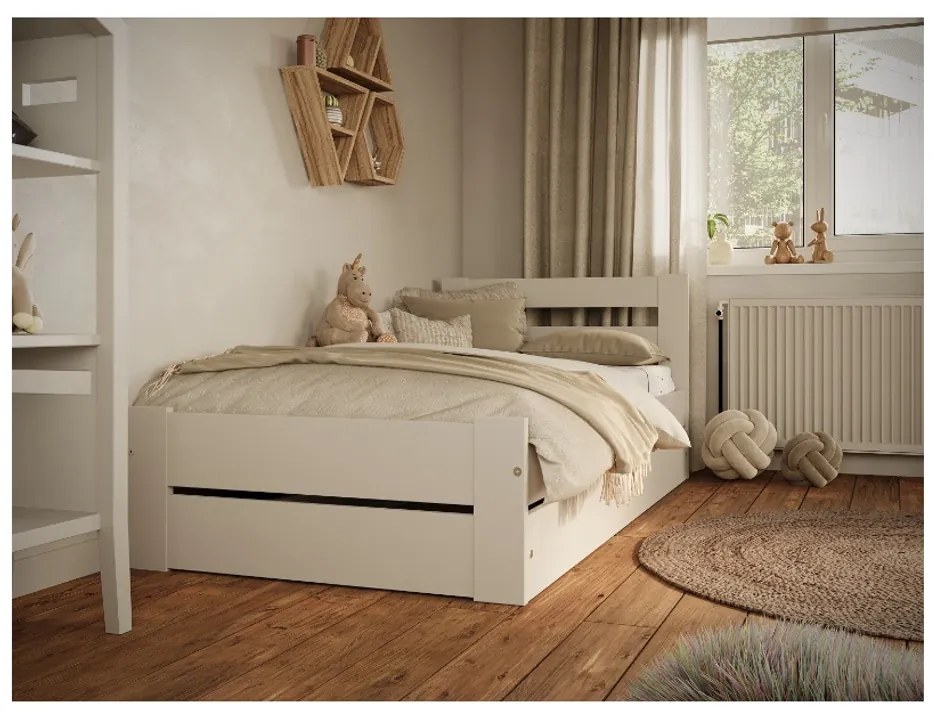 Detská posteľ Emil 160x80 cm s matracom biela