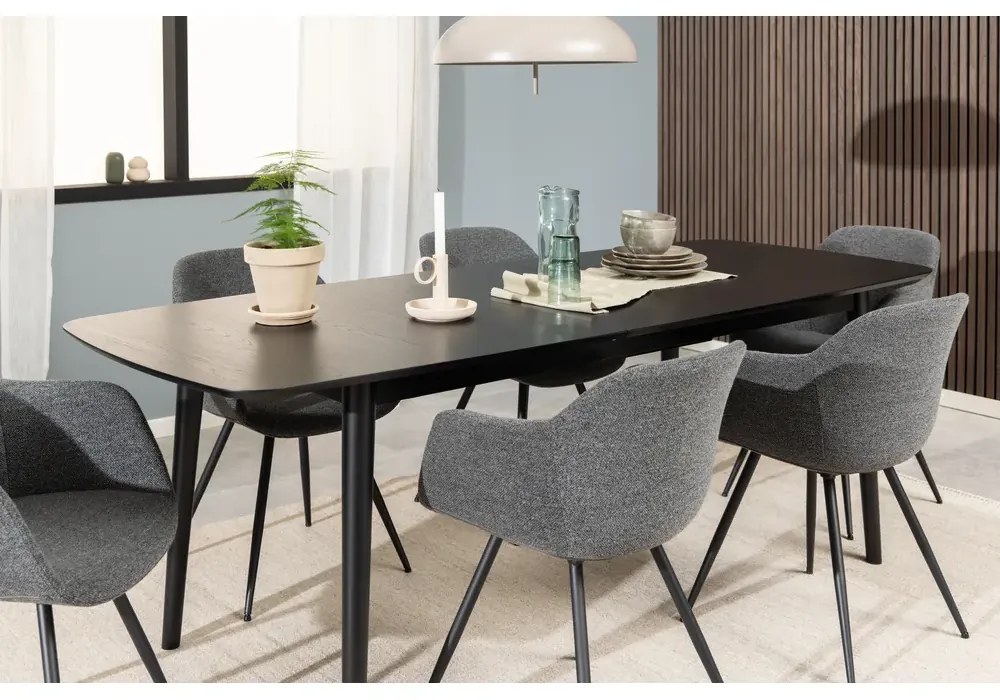 Jedálenský rozkladací stôl Montreux 180/219 cm čierny