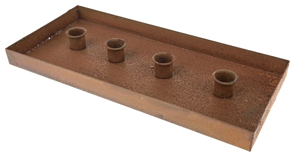 Kovový stojan na sviečky Rustik, 33 x 2,5 x 15 cm, 33 cm