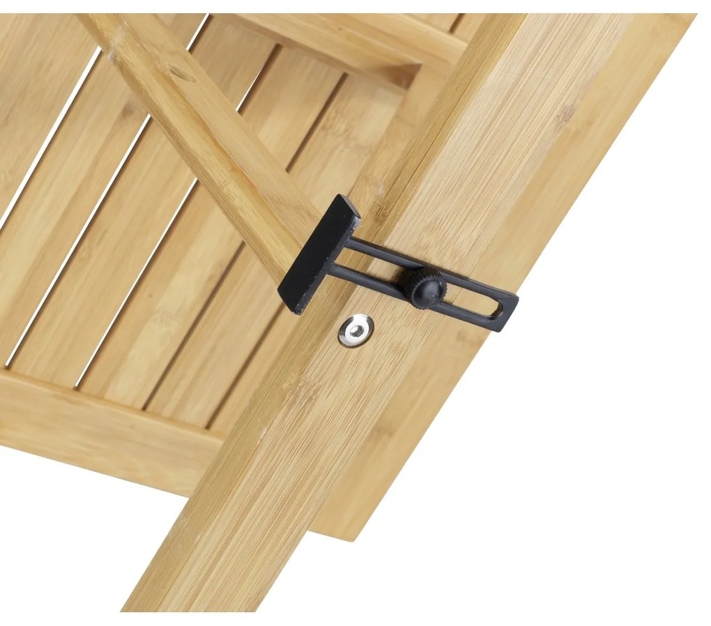 Wenko Závesný balkónový stolík z bambusu Waikiki, 64 x  44 x 65 cm