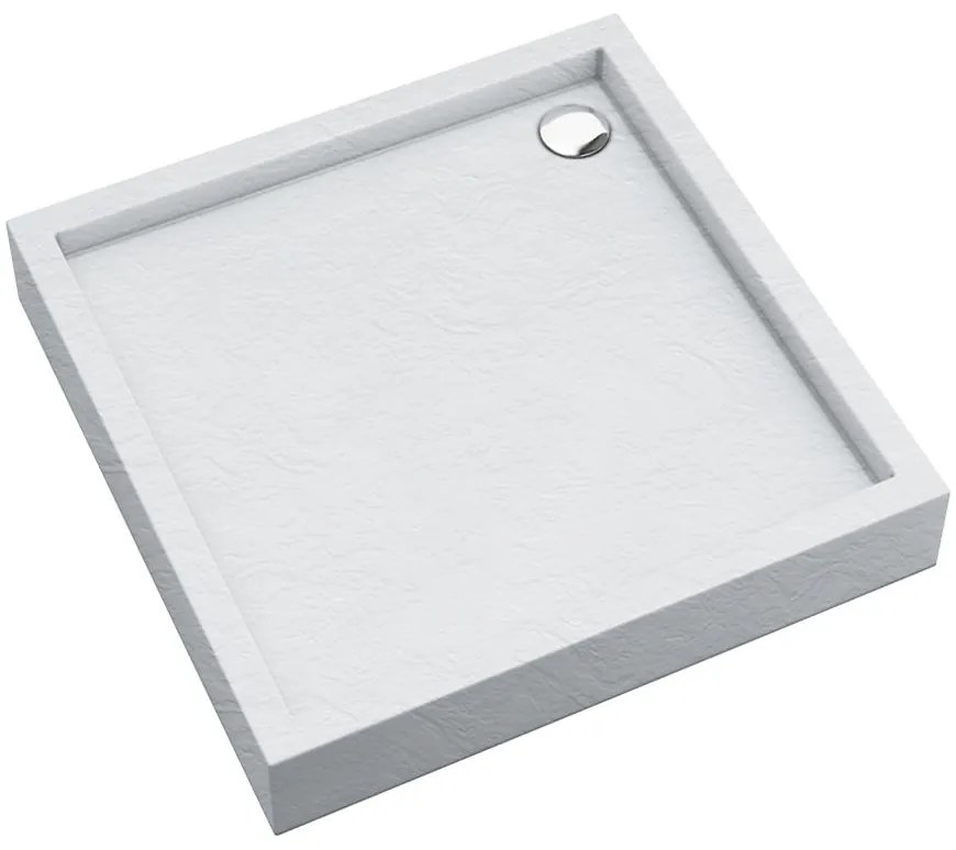 Vanička štvorcová Astrix 90x90x16 biela štruktúra AQM4731BST