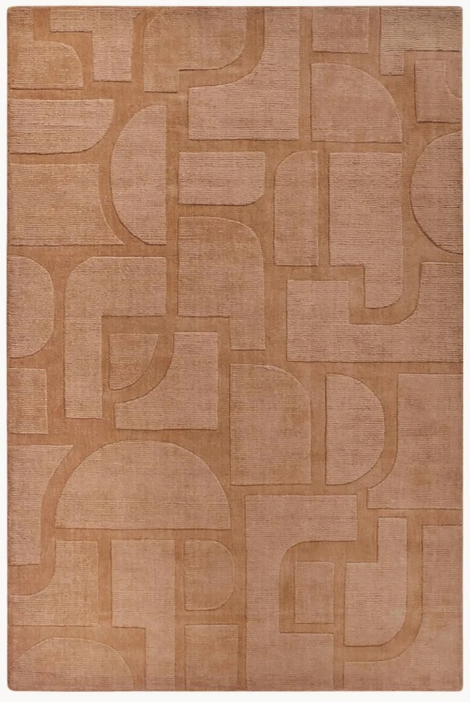 Vlnený koberec's reliéfnou štruktúrou Alexis